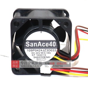 Ventilador Inverter SanAce40 109P0424JZ3D033 24V 0.18A 40mm con Doble Rodamiento de Bolas - Product Image 1