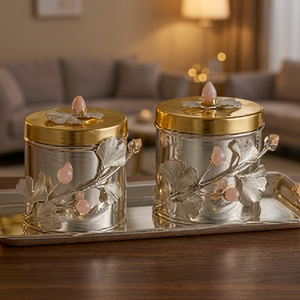 Classic Stainless steel Spice Container With Lid Engraved Floral Design Round Shape <b>Storage</b> <b>Box</b> For <b>Kitchen</b> Use - Product Image 3