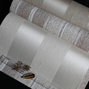 Realce los Interiores de su Hogar con la Textura Atemporal de los Revestimientos de Pared de Hilo de Lino Gris Elefante y Blanco Crema, Hilo Real - Product Image 2