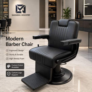 Heavy Duty Hydraulic Reclining Barber Chair with <b>Footrest</b> for Salon Barber Shop Styling Equipment - Product Image 1