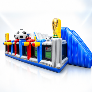 Terrain de football gonflable commercial avec buts pour enfants et adultes, idéal pour événements extérieurs et activités de team building - Product Image 1
