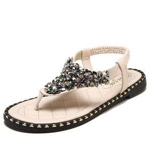 Sandalias de Playa Romanas Retro para Mujer, Estilo Bohemio Étnico, Diseño Tejido con Cuentas Hechas a Mano, Nuevo Estilo Verano 2026 - Product Image 2