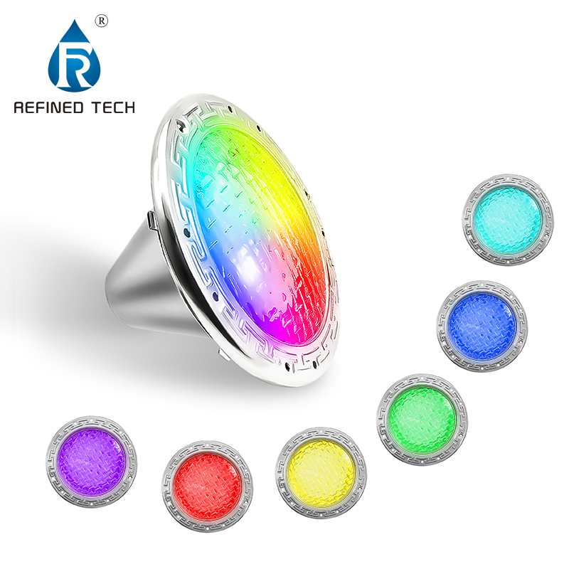 Refined 100ft 10 Inch Pentair 12VAC 120VAC Color Changing RGB LED Landscape IP68 Rated Pool Lighting Replacement Fixture