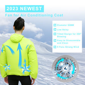 2023 été nouveau travail extérieur climatisation costume travail refroidissement veste avec ventilateurs 3 vitesses contrôle réfléchissant extérieur Table Usb - Product Image 2