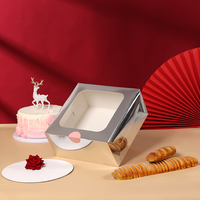 Benutzer definierte tragbare Großhandel transparente Torten schachtel Backen klare Kuchen karton Verpackungs schachtel für Kuchen