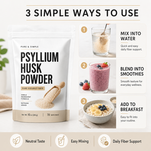 <span class=keywords><strong>Polvo</strong></span> de Cáscara de Psyllium Fácil de Mezclar, 4000mg por Cuchara, Suplemento de Fibra Natural para Reposterí<span class=keywords><strong>a</strong></span> y Nutrición Diaria, Precio al por Mayor - Product Image 5