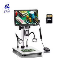 Digital USB Microscope DM9 1200X 1080P LCD Video Microscope for Adult Electronica Soldering PC View Coin Magnifier