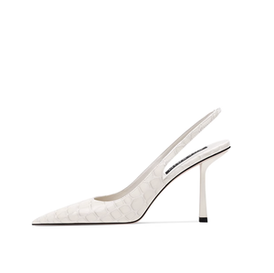 Dames slingback hoge hakken met spitse neus, bovenwerk van echt leer, rubberen zool, 9cm dunne hak - sexy & elegante zomer sandalen - Product Image 2