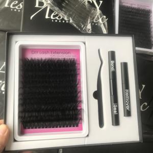 Cils en grappe pré-coupés en forme de ruban : Segments à appliquer soi-même, volume doux pour les visites aux fleuristes et les sorties au jardin - Product Image 2