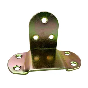 Quincaillerie Usine Vente en gros Ensembles de supports d'<span class=keywords><strong>angle</strong></span> en or Connecteur de joint de lit Supports en métal galvanisé pour utilisation fixe de meubles - Product Image 2