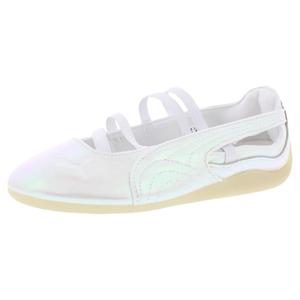 Chaussures plates pour femmes Speedcat Ballet, style danse, en tissu perlé à lacets, doublure textile, blanc et noir, collection automne - Product Image 1
