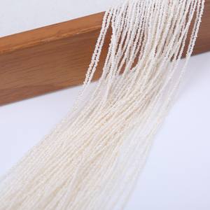 Collar de Cruz Hecho a Mano en Zhuji, Cuentas de Perlas Blancas de Agua Dulce de 1-1.25mm, Forma de Mini Papa, Color Punch, DIY - Product Image 2