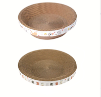 PiPiTao Vente en gros En stock Griffoir pour chat rond en carton ondulé durable, Planche à griffer, Fournitures pour animaux de compagnie