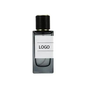 Frasco de vidro para perfume masculino, recém-lançado, 30ml, 50ml, perfume retangular, sub-engarrafado, atacado