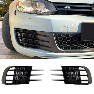 Volkswagen Fog Light Grille Trim Piano Black ABS For Golf 6 GTI GTD - Product Image 1