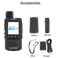 KP-258 Talkie-walkie portable chinois 4G LTE avec carte SIM, portée de 500 km, portée illimitée mondiale, radio bidirectionnelle JU2624