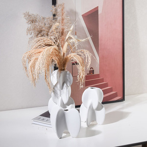 Vaso da Tavolo in <span class=keywords><strong>Ceramica</strong></span> di Alta Qualità, Design Moderno e Semplice, Decorazione Casa Wabi-Sabi, Accessori Decorativi per Arredamento - Product Image 4