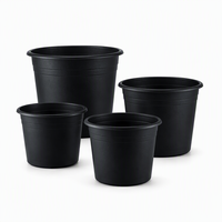 Pots de pépinière en plastique PP noir de 2 gallons, écologiques, durables, avec trou de drainage, légers, pour la vente en gros et les centres commerciaux