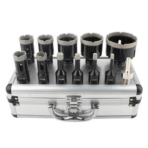 مجموعة عالية الجودة من 9 قطع من لقم الحفر الماسية المثبتة بالتفريغ بسن M14 مع صندوق، تشمل مقاسات 6 و8 و10 و12 و20 و35 و45 و68 ملم لقطع الثقوب السداسية - Product Image 1
