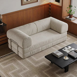 Venta al por mayor de dos plazas plegable futón sofá cama cómodo extensible diseño moderno para sala de estar Hotel dormitorio Metal precio barato - Product Image 4