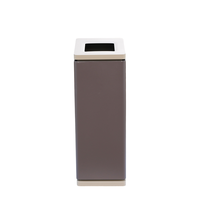 Poubelle extérieure en acier de grande taille au design moderne, poubelle à déchets en métal pour parc, poubelle à ordures pour hôtel, patio, poubelle commerciale