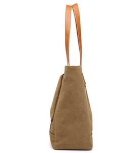 Grand sac fourre-tout en toile de coton pour femmes, sac de courses personnalisé avec logo - Product Image 4