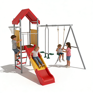 Compact Mini Plastic Slide for Toddlers with Outdoor Playground Slide for Small Garden or <strong>Patio</strong> - Product Image 4