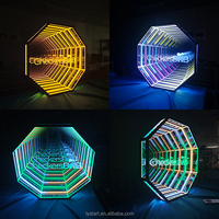 Miroir de salle de bain LED rectangulaire 3D à effet infini, éclairage RGB, design moderne, étanche, certifié CE, miroir de salon de coiffure