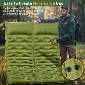 Colchoneta <span class=keywords><strong>Inflable</strong></span> Ultraligera Impermeable de TPU y Fibra de Poliéster Pura, Extra Gruesa, con Bomba de Pie Integrada, Portátil para Camping - Product Image 5