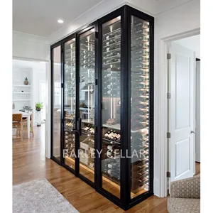 Lúa mạch hầm thiết kế hiện đại phong cách Home Wine Bar hiển thị lưu trữ tủ với cửa