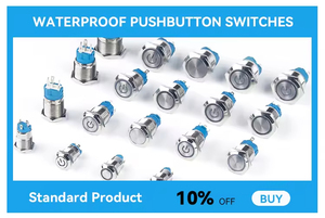 Không thấm nước IP67 kim loại push <span class=keywords><strong>button</strong></span> chuyển 5V-24V 220V đầy màu sắc LED đột quỵ ngắn dẫn đèn điều khiển - Product Image 6