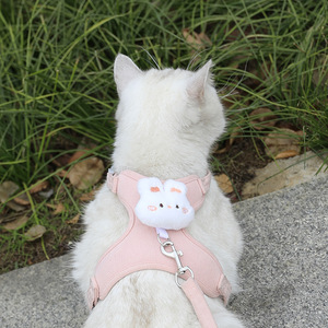 Coleira Peitoral Ajustável para Gatos e Gatinhos, Cor Sólida, para Cães e Gatos Pequenos, Uso Externo - Product Image 4