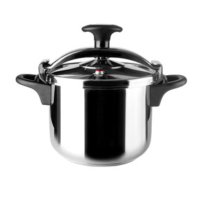 Pentola a pressione Garinox Genius da 6 litri in acciaio inossidabile con coperchio e manici per una cottura rapida - Product Image 1