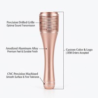 Grille de protection pour microphone en acier inoxydable OEM avec garniture en aluminium anodisé, gravure personnalisée et tolérance dimensionnelle