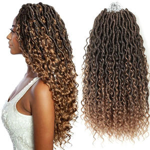 <span class=keywords><strong>River</strong></span> Faux Locs Crochet Hair Pre Looped Diosa desordenada <span class=keywords><strong>River</strong></span> Faux Locs al por mayor - Product Image 4