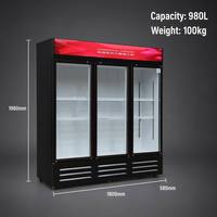 Réfrigérateur vertical vitrine à porte vitrée pour boissons, très demandé