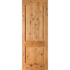 Porte prémontée en bois de pin Porte en bois massif Porte extérieure en bois solide