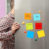 Tableau d'affichage réutilisable en PET, notes autocollantes effaçables à sec, adsorption auto-adhésive, pour bureau, rappel rapide, bloc adhésif effaçable