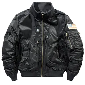 봄버 재킷 OEM 맞춤형 디자인 남성 자켓 자수 나일론 MA1 비행 맞춤형 봄버 재킷 남성용