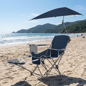 Silla de Camping Plegable Portátil Tamaño King, Moderna, para Exteriores, con Sombrilla, Cómoda, Resistente y Fácil de Transportar - Product Image 6