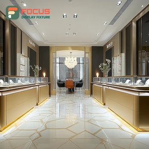 Modern Commercial Retail Jewelry Store Fixtures Metal Frame Boutique Space Showcase Cabinet - Product Image 2