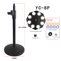 Support de Rangement et Plateau pour Microphone Multifonctionnel, Fixation Antichoc pour Micro Filaire ou Sans Fil, Pince de Plaque pour Microphone à Main