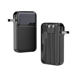10000 portatile mAh Slim da viaggio essenziali batteria ad alta velocità 3A presa adattatore 4 uscite 22.5W banca cavo di ricari - Product Image 5