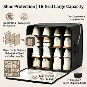 5-Tier Foldable Detachable Vertical <strong>Shoe</strong> Clothing Organizer-Space-Saving Waterproof <strong>Rack</strong> Large Capacity for <strong>Small</strong> Apartments - Product Image 1