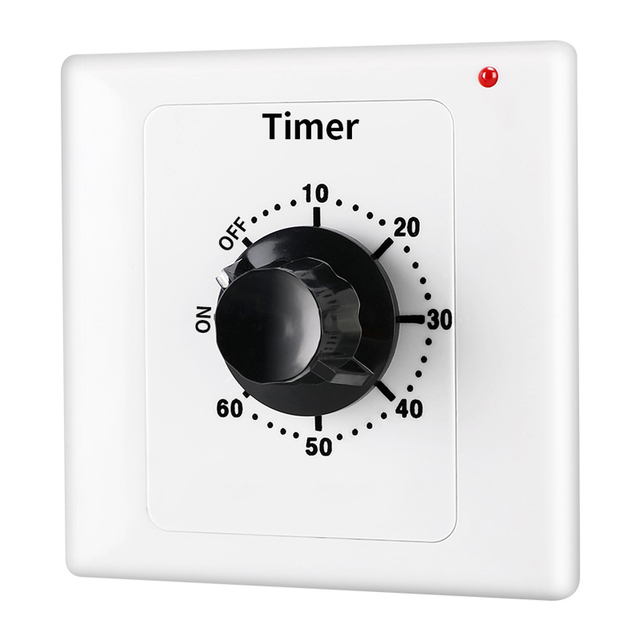 High Power Mechanical Timer Switch AC 220V 15A 60 Mins  Water Pump Countdown Timing Switch Automatic Power Failure