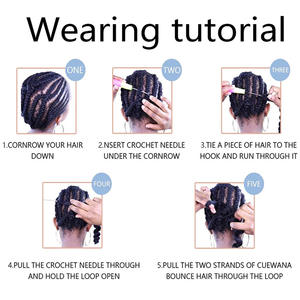 Extensions de cheveux synthétiques Kanekalon Deep Wave, perruque en fil résistant à haute température, queue de cheval pour toutes les formes de visage KG01 - Product Image 2