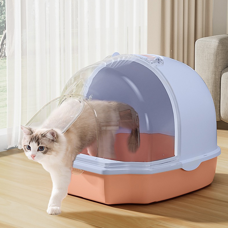 Wholesale Cat Litter Box with Transparent Window Plastic