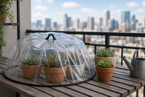 Copertura a Cupola Pieghevole in PVC Trasparente per Piante 96cm con Borsa per il Trasporto, Protezione Antigelo in Vinile Morbido per Giardino - Product Image 3