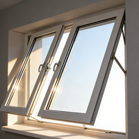 Nouvelle conception de fenêtres et de portes en PVC imperméables, fenêtre coulissante à double vitrage en PVC avec stores intégrés