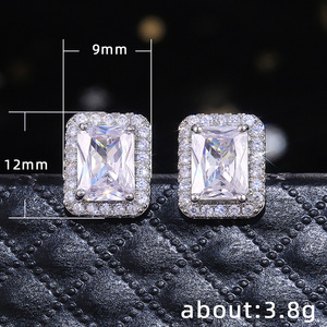 Orecchini a Perno Quadrati per Donne, Stile Elegante e Scintillante, Accessorio Moda per Orecchie - Product Image 5